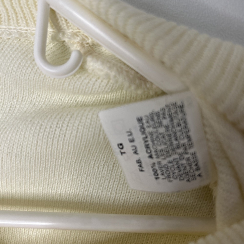 Jantzen Ivory Knit Acrylic‎ V-Neck Sweater Men's Size XL Made in USA VTG Holiday - Picture 4 of 8